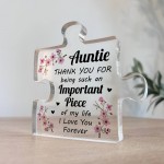 Auntie Gifts Acrylic Puzzle Piece Best Auntie Gifts from Nephew