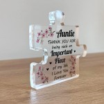 Auntie Gifts Acrylic Puzzle Piece Best Auntie Gifts from Nephew