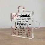 Auntie Gifts Acrylic Puzzle Piece Best Auntie Gifts from Nephew