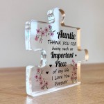 Auntie Gifts Acrylic Puzzle Piece Best Auntie Gifts from Nephew