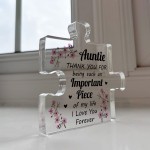 Auntie Gifts Acrylic Puzzle Piece Best Auntie Gifts from Nephew