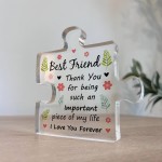 Best Friend Plaques Acrylic Puzzle Piece Friendship Gifts