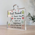 Best Friend Plaques Acrylic Puzzle Piece Friendship Gifts