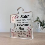 Sister Gifts Acrylic Puzzle Piece Best Sister Gifts from Sister