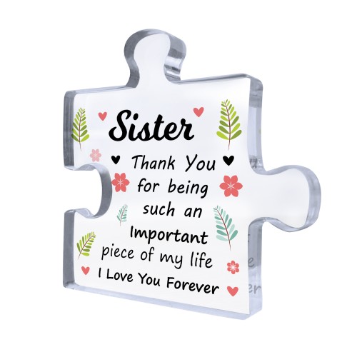 Gifts For Sister Acrylic Puzzle Piece Best Sister Gifts