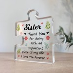 Gifts For Sister Acrylic Puzzle Piece Best Sister Gifts