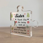 Gifts For Sister Acrylic Puzzle Piece Best Sister Gifts