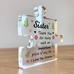 Gifts For Sister Acrylic Puzzle Piece Best Sister Gifts