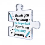 Gift For Teacher Teaching Assistant Important Piece Plaque