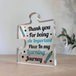 Gift For Teacher Teaching Assistant Important Piece Plaque