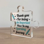 Gift For Teacher Teaching Assistant Important Piece Plaque