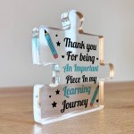 Gift For Teacher Teaching Assistant Important Piece Plaque