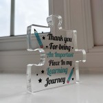 Gift For Teacher Teaching Assistant Important Piece Plaque