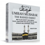 Umrah Mubarak Acrylic Plaque Umrah Mubarak Gift Floral Kaab