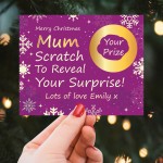 Personalised Mum Christmas Scratch Reveal Card Surprise Gifts