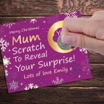 Personalised Mum Christmas Scratch Reveal Card Surprise Gifts