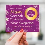 Personalised Mum Christmas Scratch Reveal Card Surprise Gifts