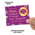 Personalised Mum Christmas Scratch Reveal Card Surprise Gifts