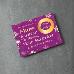 Personalised Mum Christmas Scratch Reveal Card Surprise Gifts