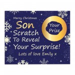 Personalised Son Christmas Scratch Reveal Card Surprise