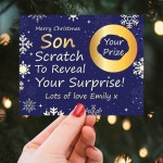 Personalised Son Christmas Scratch Reveal Card Surprise