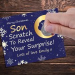 Personalised Son Christmas Scratch Reveal Card Surprise