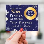 Personalised Son Christmas Scratch Reveal Card Surprise