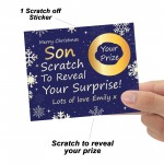 Personalised Son Christmas Scratch Reveal Card Surprise