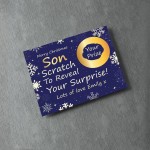 Personalised Son Christmas Scratch Reveal Card Surprise