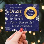 Personalised Uncle Christmas Scratch Reveal Card Surprise