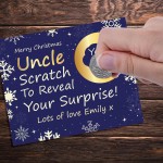 Personalised Uncle Christmas Scratch Reveal Card Surprise