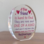 TRUE FRIEND GIFT Acrylic Plaque Friendship Gift Christmas