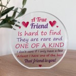 TRUE FRIEND GIFT Acrylic Plaque Friendship Gift Christmas