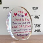 TRUE FRIEND GIFT Acrylic Plaque Friendship Gift Christmas