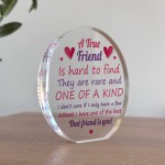 TRUE FRIEND GIFT Acrylic Plaque Friendship Gift Christmas