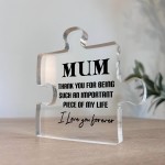 Special Mum Gift For Birthday Christmas Puzzle Piece Thank You