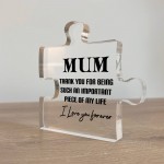 Special Mum Gift For Birthday Christmas Puzzle Piece Thank You