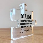 Special Mum Gift For Birthday Christmas Puzzle Piece Thank You