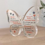 Personalised Thank You Gift For Friends Volunteer Butterfly Sign