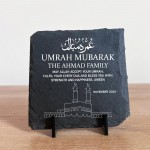 Umrah Mubarak Personalised Slate Plaque Umrah Mubarak Gifts