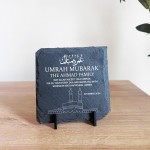 Umrah Mubarak Personalised Slate Plaque Umrah Mubarak Gifts