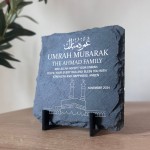 Umrah Mubarak Personalised Slate Plaque Umrah Mubarak Gifts