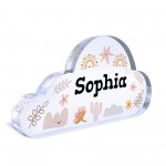 Personalised Nursery Decor Acrylic Cloud Plaque For Daughter