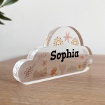 Personalised Nursery Decor Acrylic Cloud Plaque For Daughter