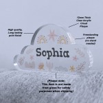 Personalised Nursery Decor Acrylic Cloud Plaque For Daughter