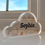 Personalised Nursery Decor Acrylic Cloud Plaque For Daughter