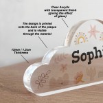 Personalised Nursery Decor Acrylic Cloud Plaque For Daughter