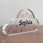 Personalised Nursery Decor Acrylic Cloud Plaque For Daughter