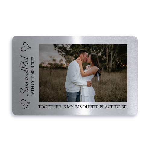 Personalised Metal Wallet Card Gift For Boyfriend Husband 