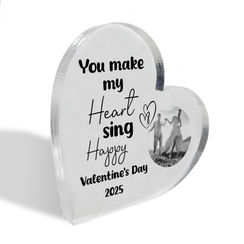 Personalised Photo Plaque Valentines Day Gift For Him Her